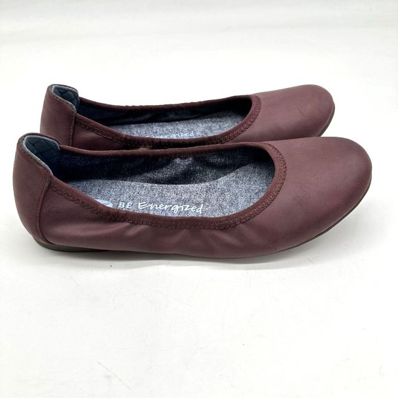 Dr Scholls Shoes Womens Ballet Flats Slip On Foam Technology Burgundy 6 M - Picture 3 of 9